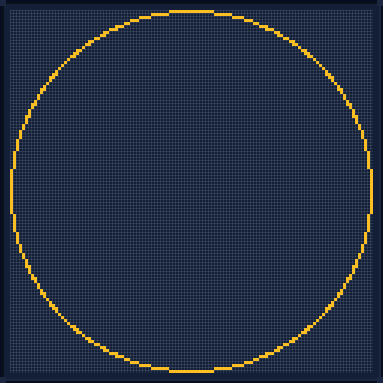 Minecraft 121x121 Circle — 380 Blocks