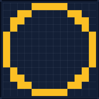 Minecraft 13x13 Circle — 40 Blocks