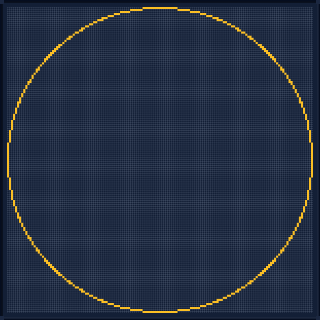 Minecraft 149x149 Circle — 472 Blocks