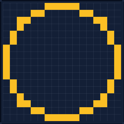 Minecraft 17x17 Circle — 48 Blocks