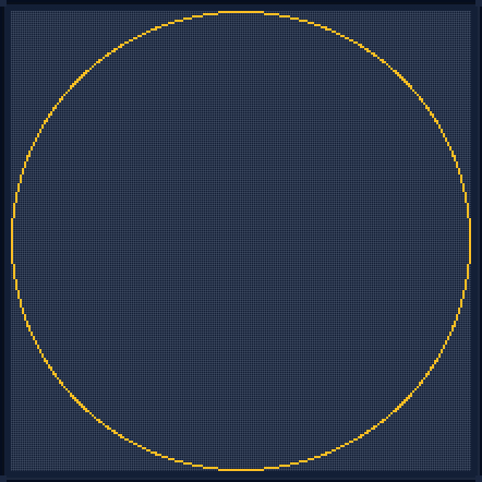Minecraft 211x211 Circle — 664 Blocks