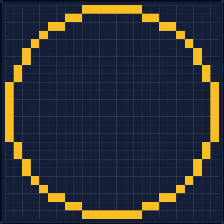 Minecraft 25x25 Circle — 68 Blocks