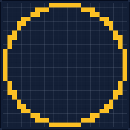 Minecraft 27x27 Circle — 88 Blocks