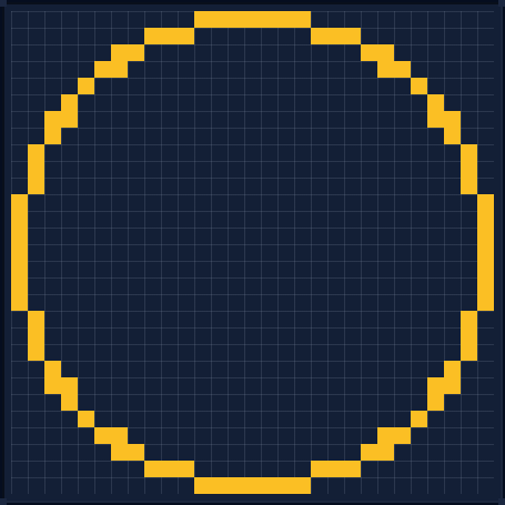Minecraft 29x29 Circle — 88 Blocks