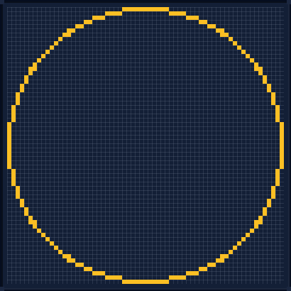 Minecraft 65x65 Circle — 188 Blocks