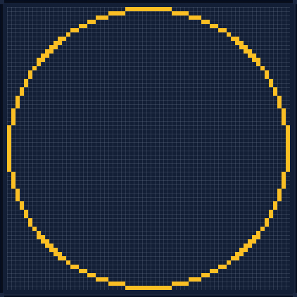 Minecraft 67x67 Circle — 208 Blocks