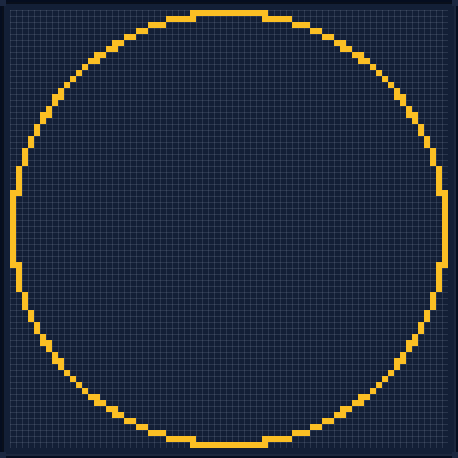Minecraft 73x73 Circle — 228 Blocks